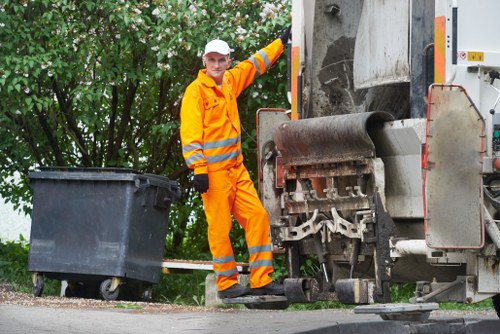 Modern eco-friendly garden clearance equipment in use